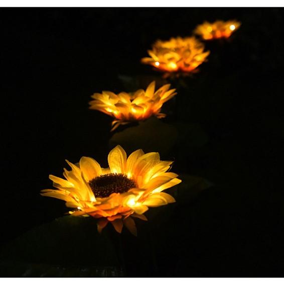 SolFleur — Lampe Solaire de Jardin en Forme de Tournesol | Étanche | Lumière Chaude | Veromora