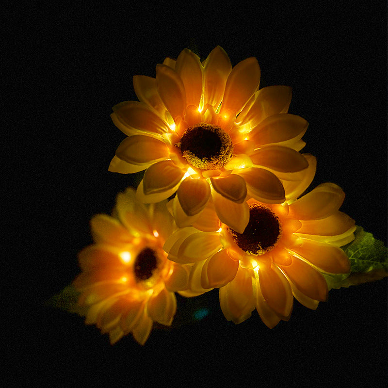SolFleur — Lampe Solaire de Jardin en Forme de Tournesol | Étanche | Lumière Chaude | Veromora