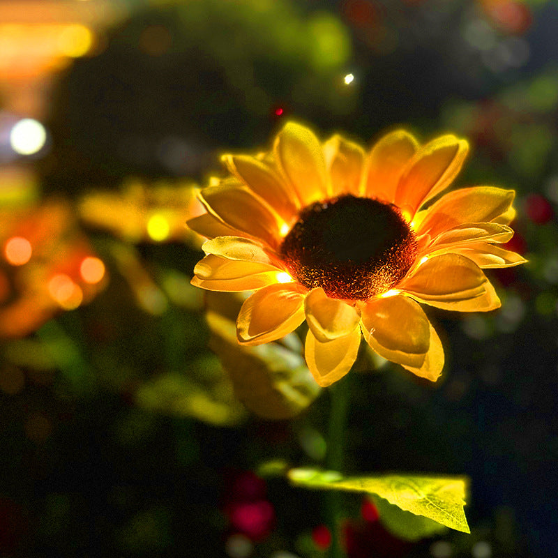 SolFleur — Lampe Solaire de Jardin en Forme de Tournesol | Étanche | Lumière Chaude | Veromora