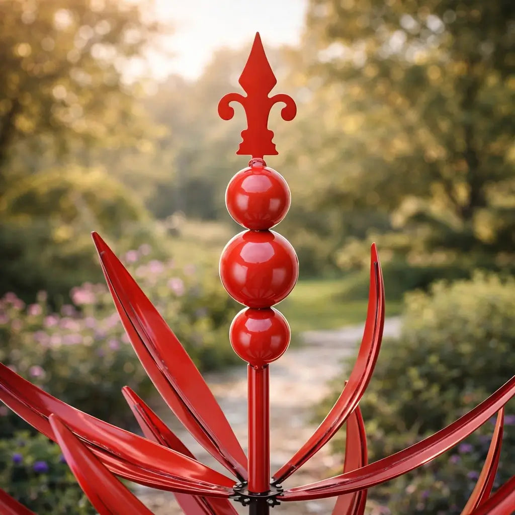LotusVent — Girouette Décorative en Métal | Design Lotus | Résistante aux Intempéries | Jardin & Terrasse | Veromora