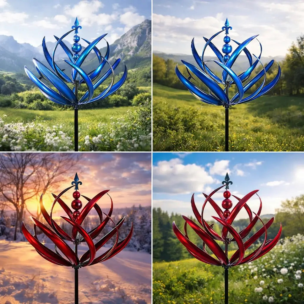 LotusVent — Girouette Décorative en Métal | Design Lotus | Résistante aux Intempéries | Jardin & Terrasse | Veromora