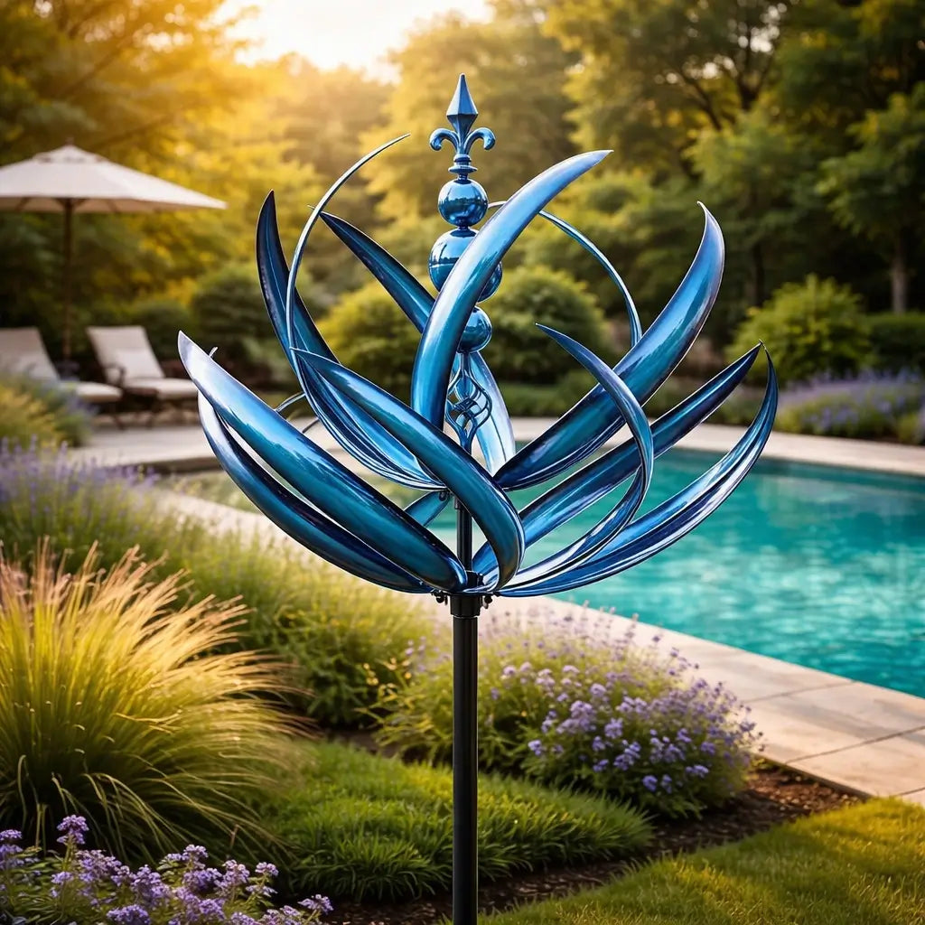 LotusVent — Girouette Décorative en Métal | Design Lotus | Résistante aux Intempéries | Jardin & Terrasse | Veromora